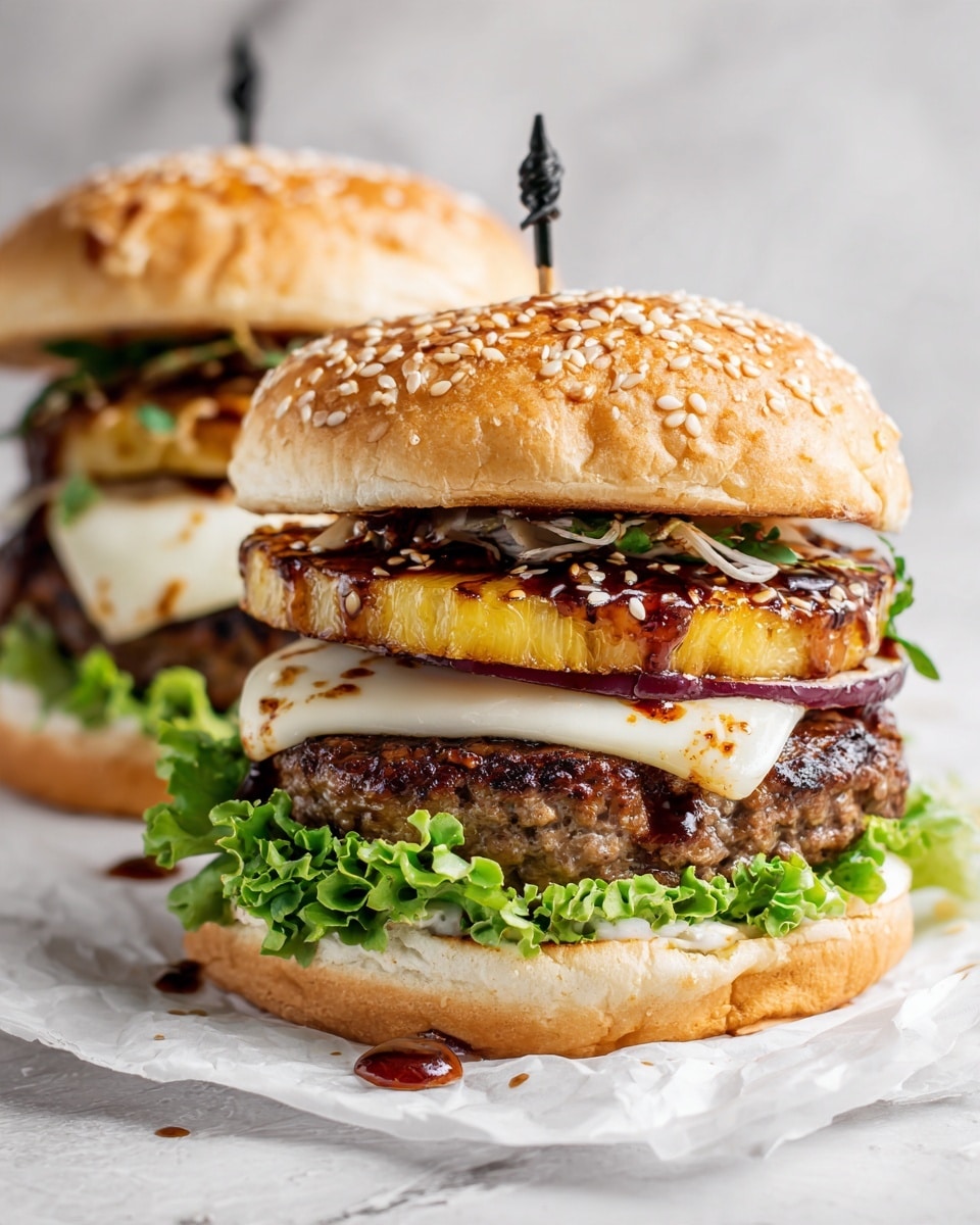 Hawaiian Teriyaki Burgers Recipe