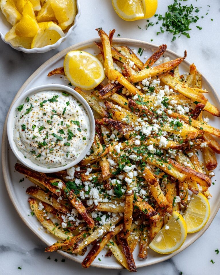 Greek Fries with Feta, Herbs, and Tzatziki Recipe