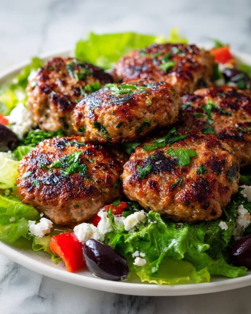 Mediterranean Chicken Patties with Feta and Herbs Recipe
