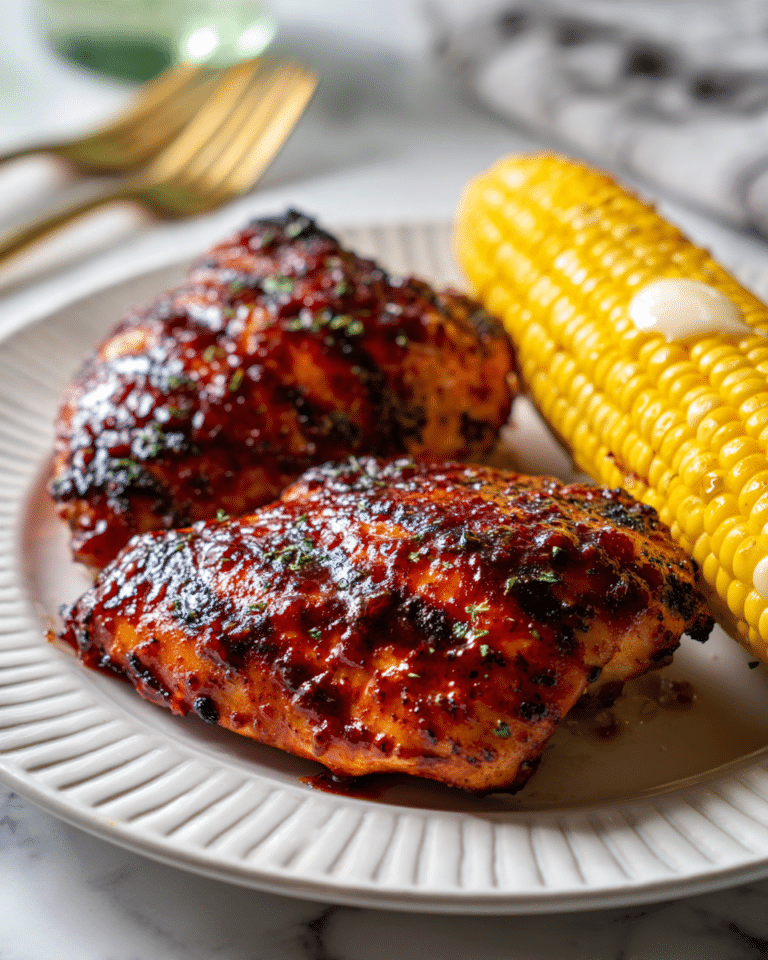 How to Grill Juicy and Crispy Chicken Thighs on a Gas Grill Recipe