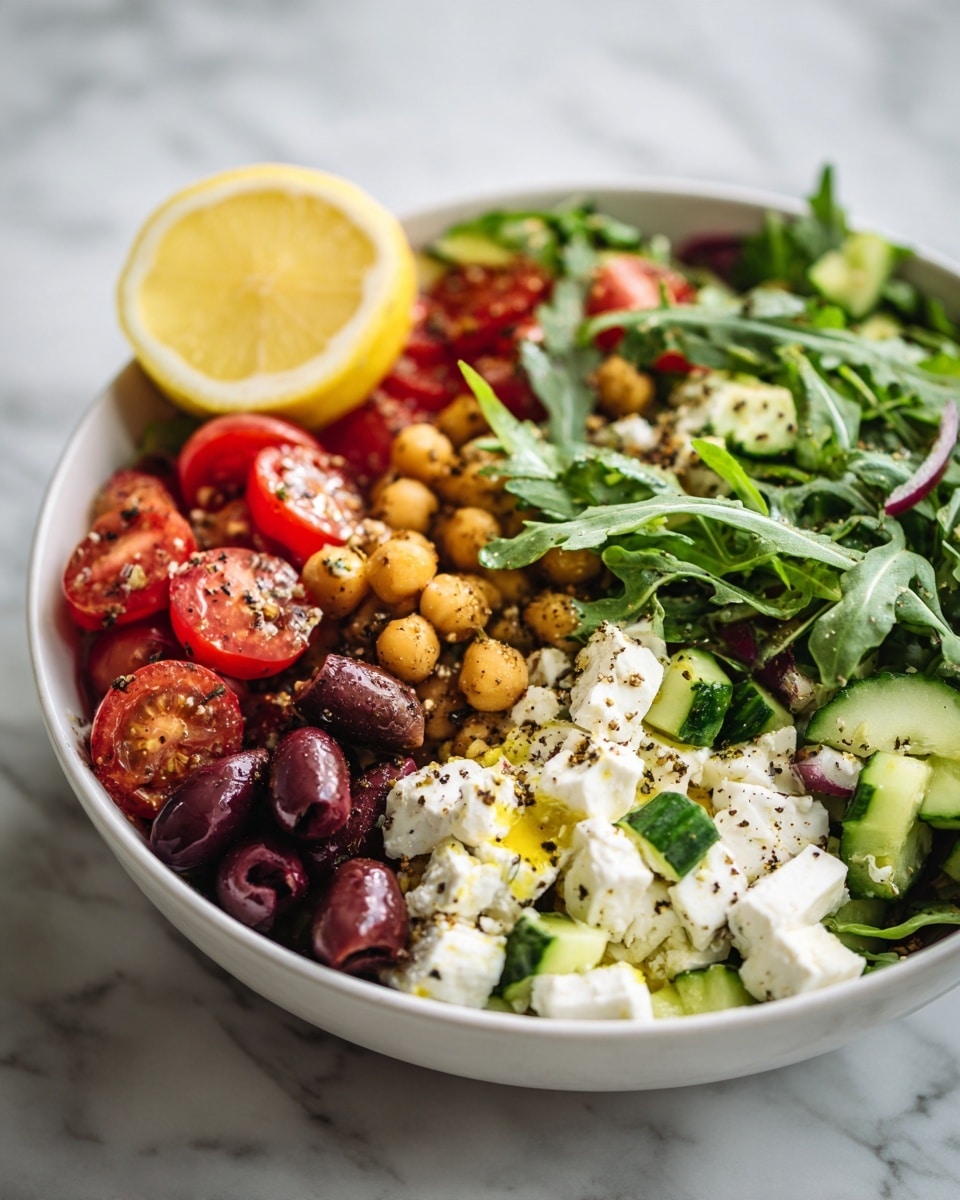 Greek Salad with Lemon Vinaigrette Recipe