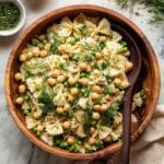 Green Pasta Salad with Edible Flowers and Lemon Herb Dressing Recipe