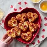 Mini Heart Shaped Pizzas Recipe