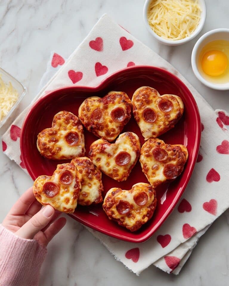 Mini Heart Shaped Pizzas Recipe