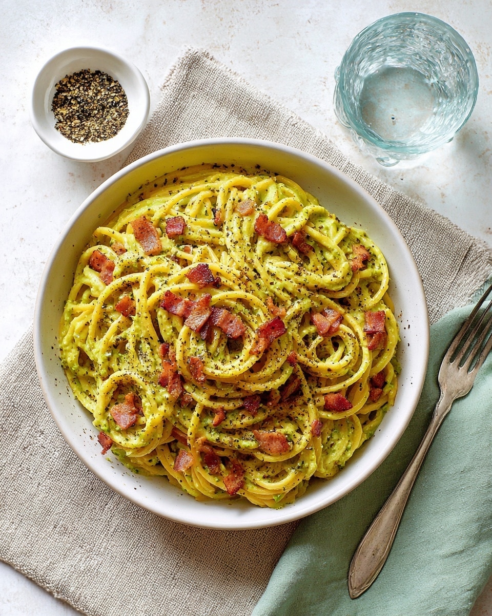 Creamy Avocado Carbonara with Smoked Beef Recipe