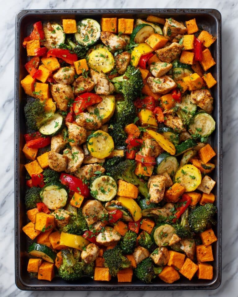 Sheet-Pan Chicken with Rainbow Vegetables Recipe