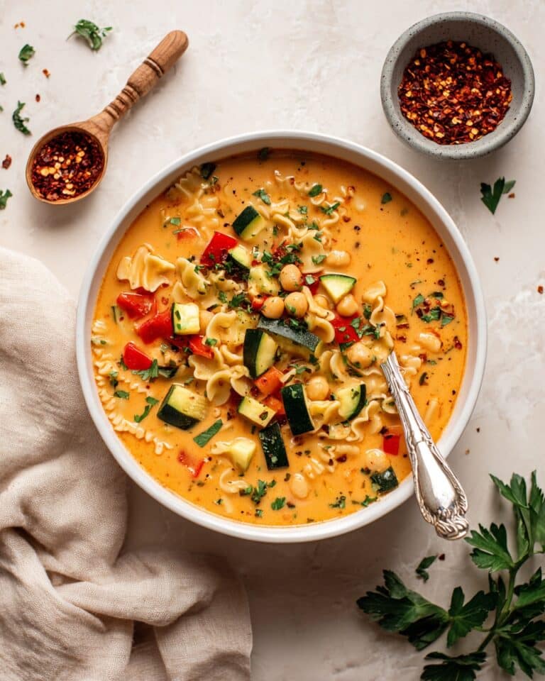 Vegan Chickpea Orzo Soup Recipe