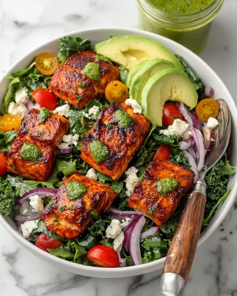 Grilled Salmon Salad with Creamy Cilantro Lime Dressing Recipe