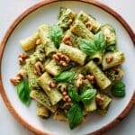 Pesto Rigatoni Pasta Salad with Parmesan Recipe