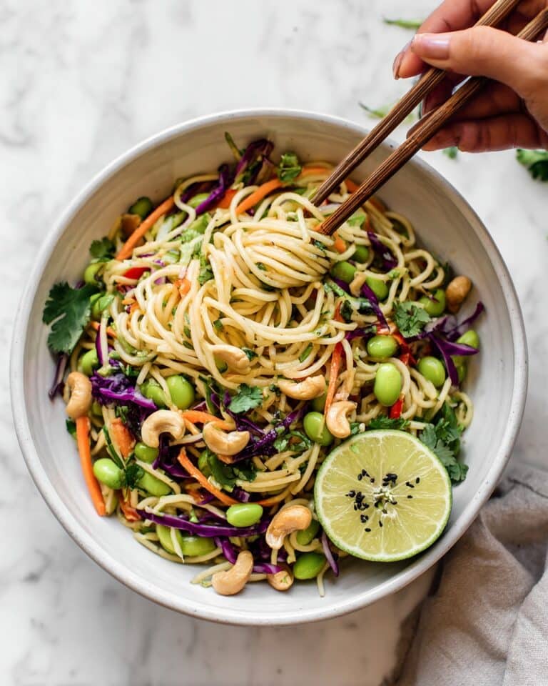Asian Noodle Salad with Peanut Sauce Recipe