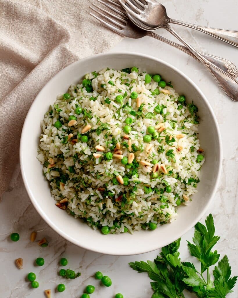 Pea and Mint Orzo Risotto Recipe
