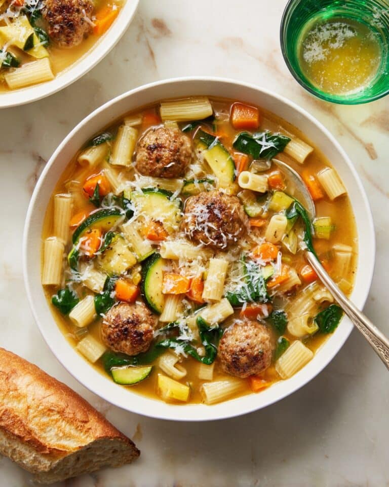 Summer Minestrone with Turkey Meatballs Recipe