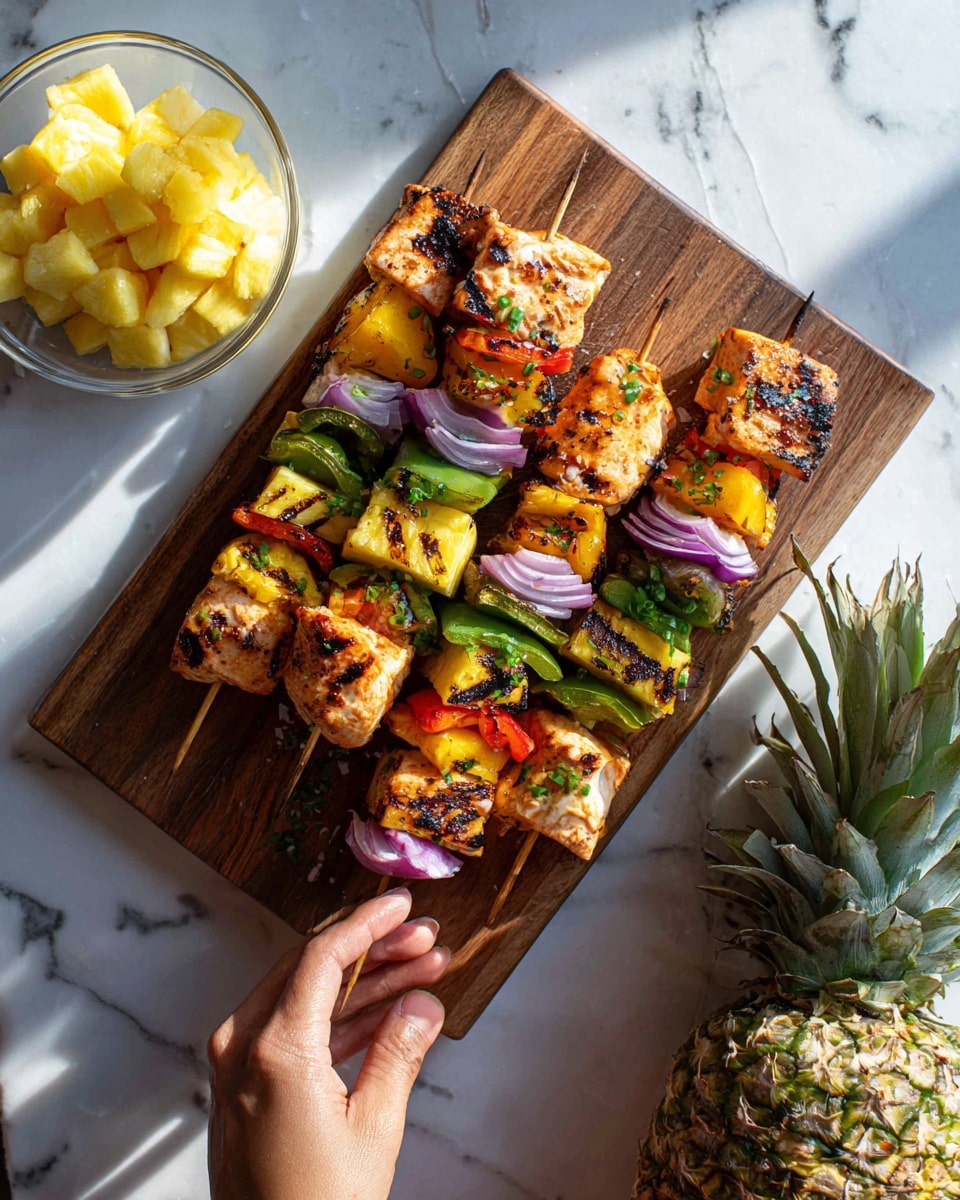 Hawaiian BBQ Chicken Kebabs Recipe