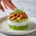 Zesty Lime Rice Stack with Avocado and Tofu Recipe