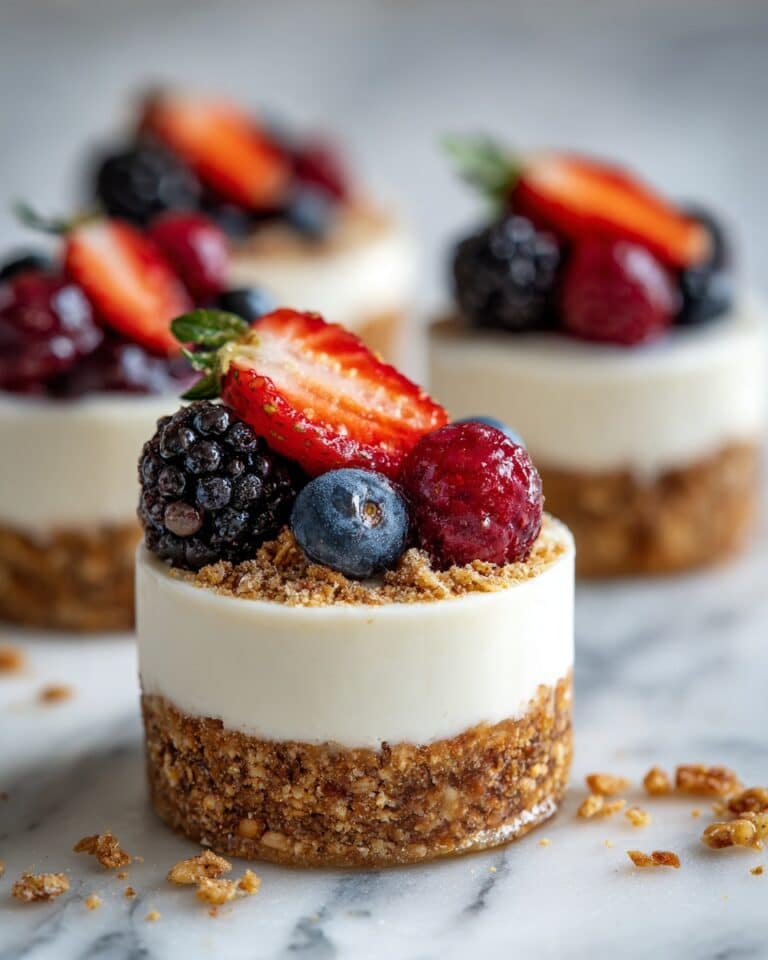 Frozen Yogurt Granola Cups with Berries Recipe