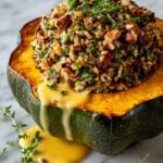 Easy Avocado Black Bean Stuffed Acorn Squash with Lemon Touch Recipe