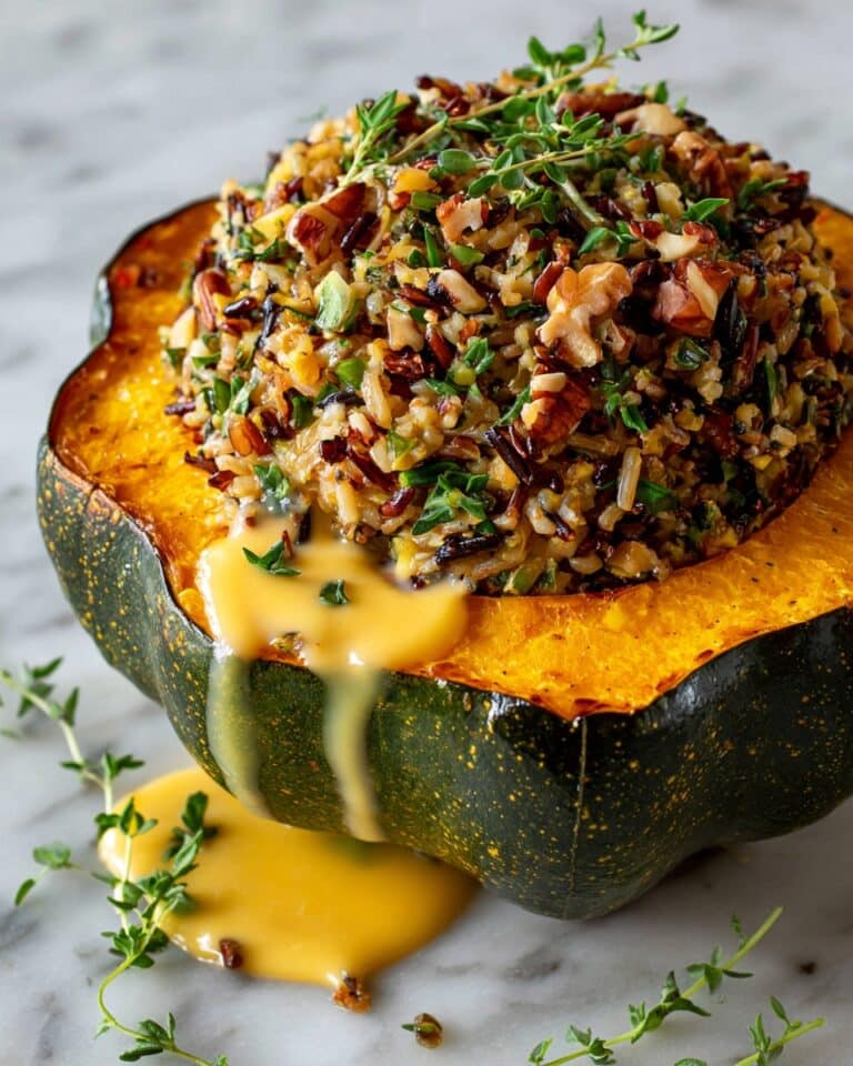 Easy Avocado Black Bean Stuffed Acorn Squash with Lemon Touch Recipe