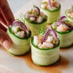 Healthy Buffalo Chicken Cucumber Rolls Recipe