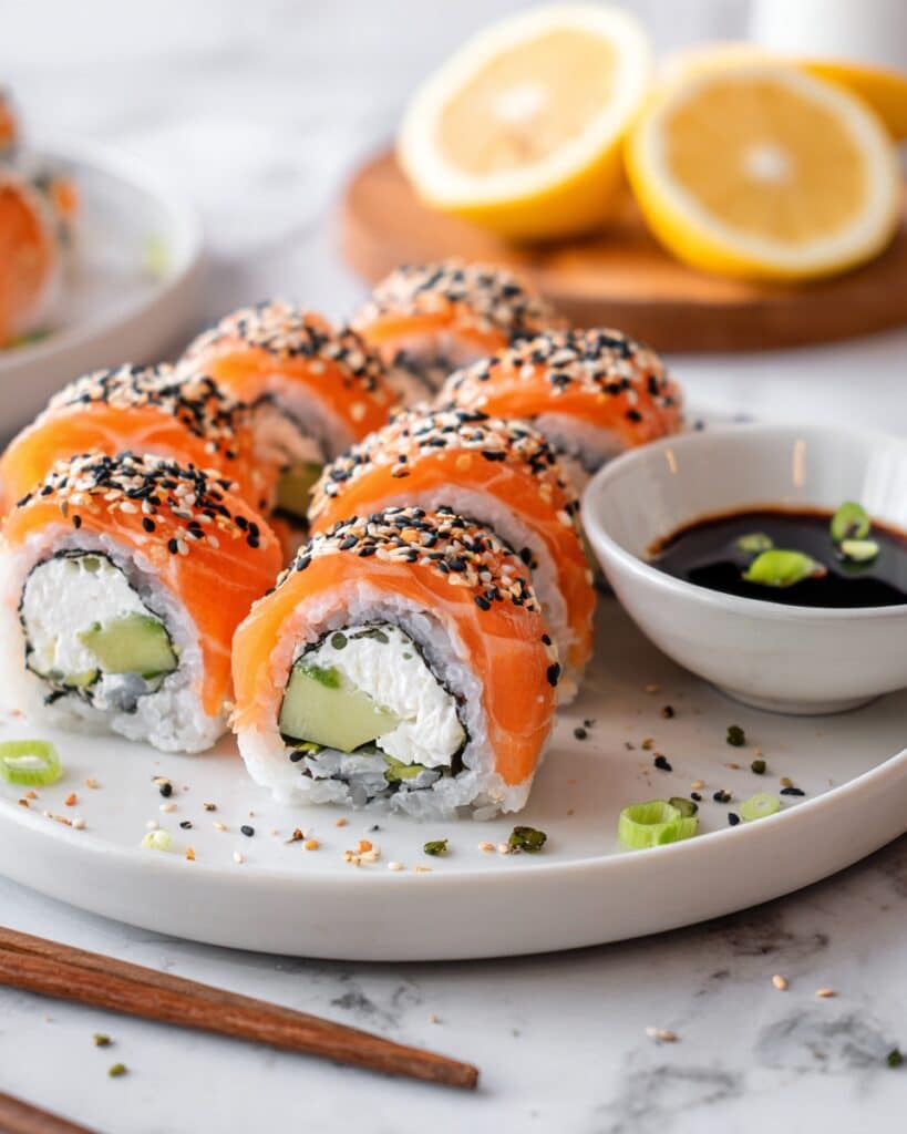 Smoked Salmon Avocado Roll Ups Recipe