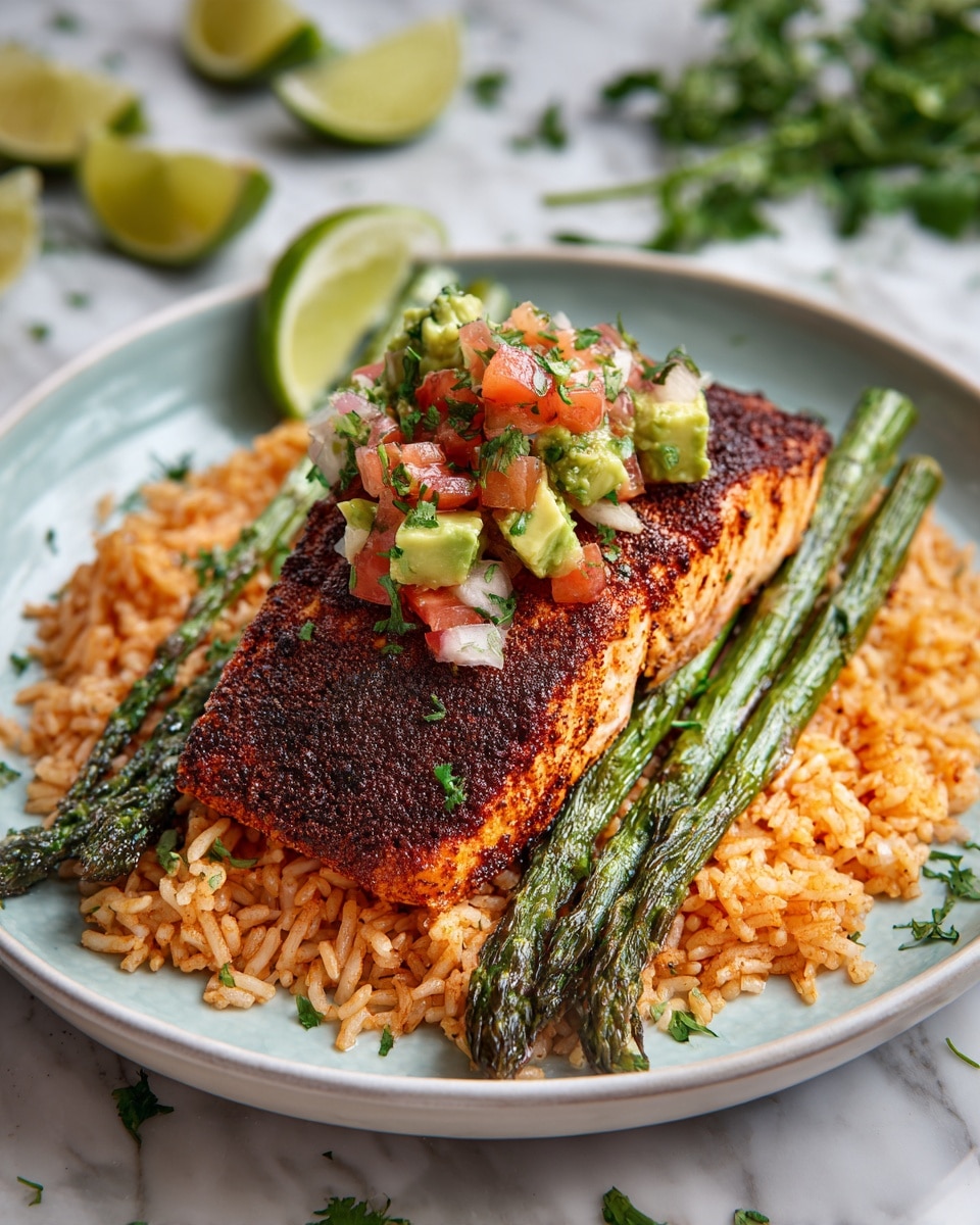 Cilantro Lime Salmon with Avocado Salsa Recipe